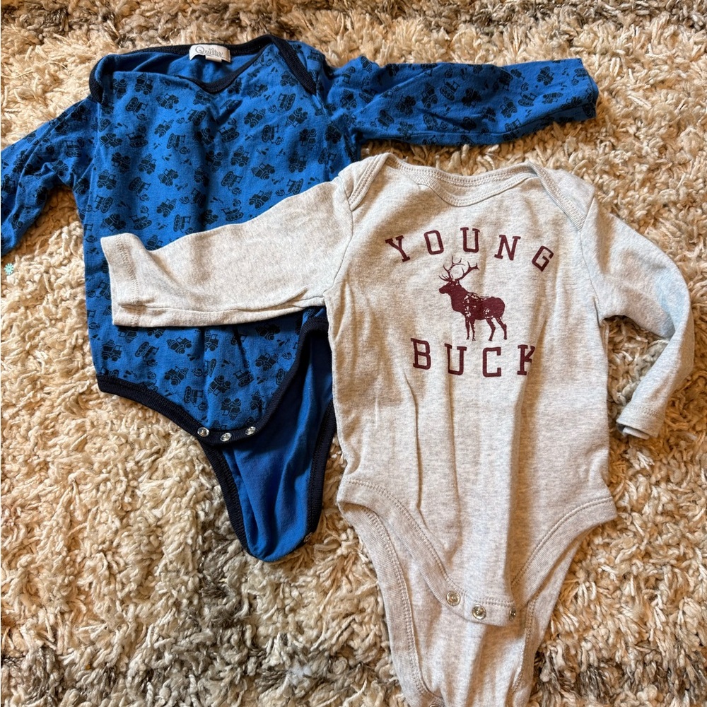 Two Babe Onesies - long sleeve 3-6 month